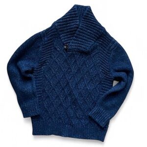 Soft, cozy navy collared sweater